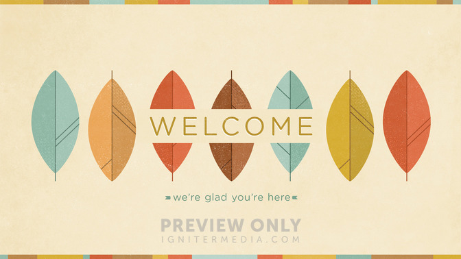 illustrated leaves - welcome