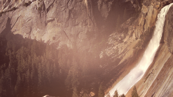 vintage mountain - waterfall