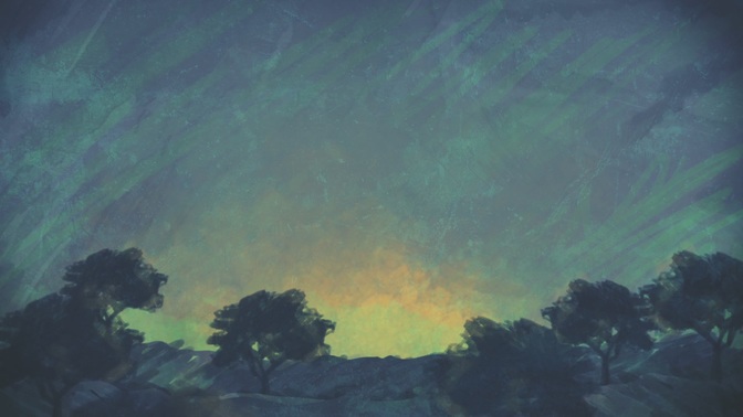 painted impressions - hillside dawn