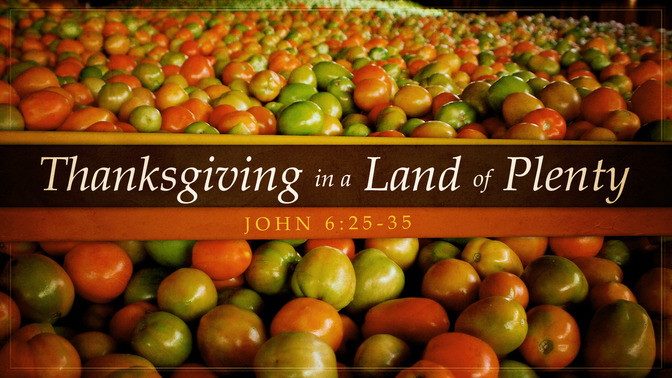 thanksgiving in a land of plenty