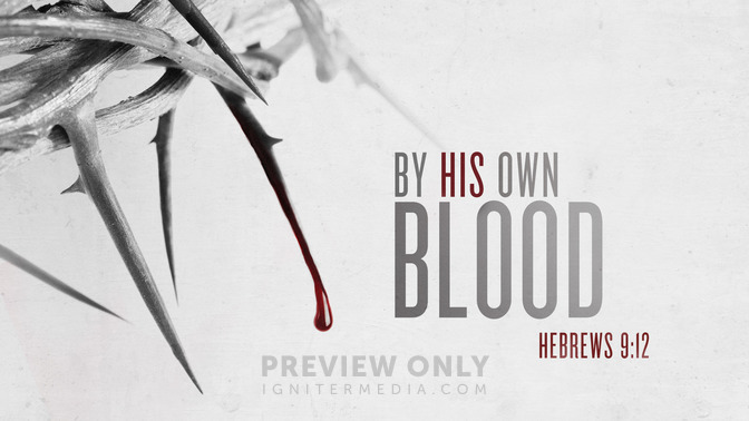 by his own blood