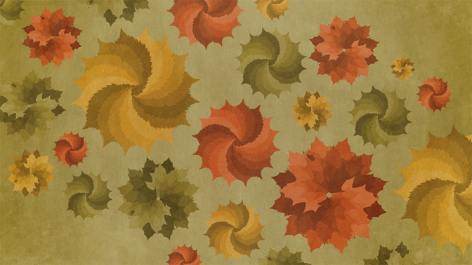 autumn leaves - green