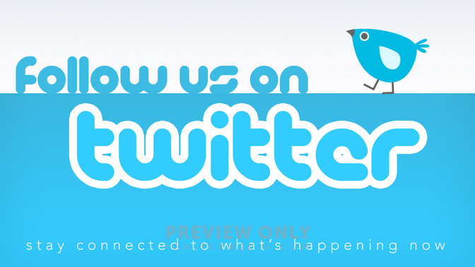 follow us on twitter
