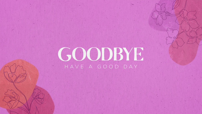floral lines - goodbye
