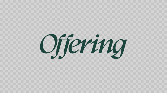 sharing the good news - offering