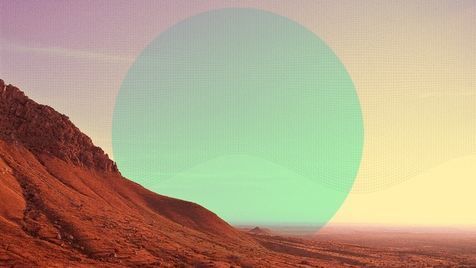 geometric - desert hill