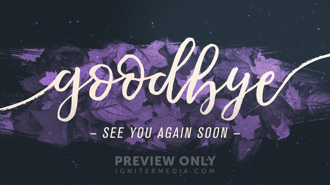 brushed leaves - goodbye