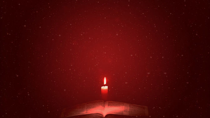 red candlelight