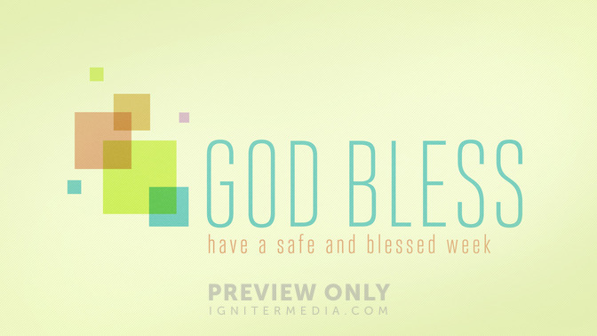 vintage squares - god bless