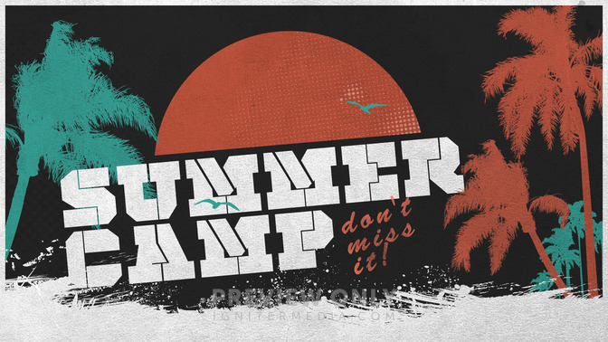 beach postcard - summer camp