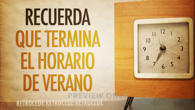 recuerda que termina el horario de verano