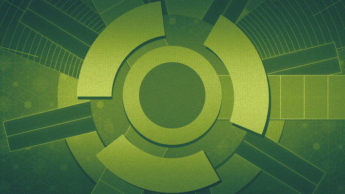 spinning circles - green