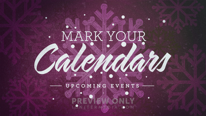 winter snowflake - mark your calendars