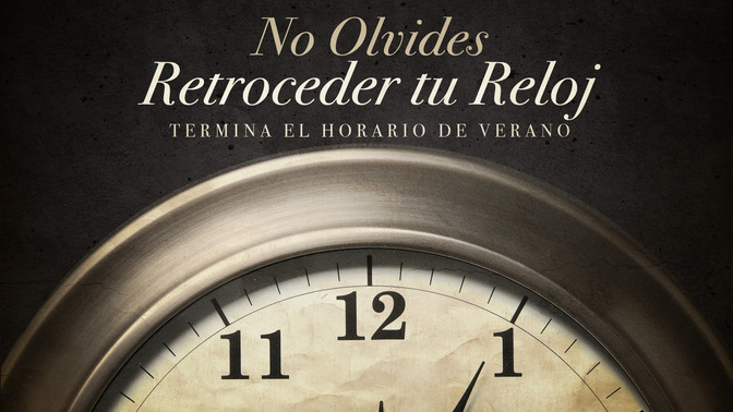 no olvides retroceder tu reloj