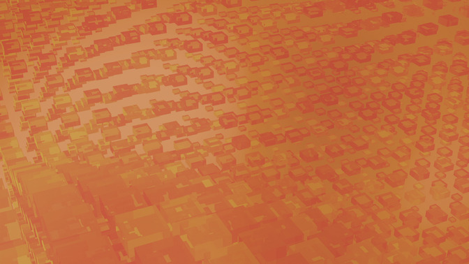 cube wave - 3 orange