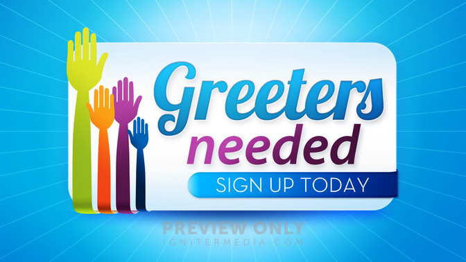 greeters needed