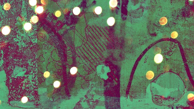 lights grunge - green