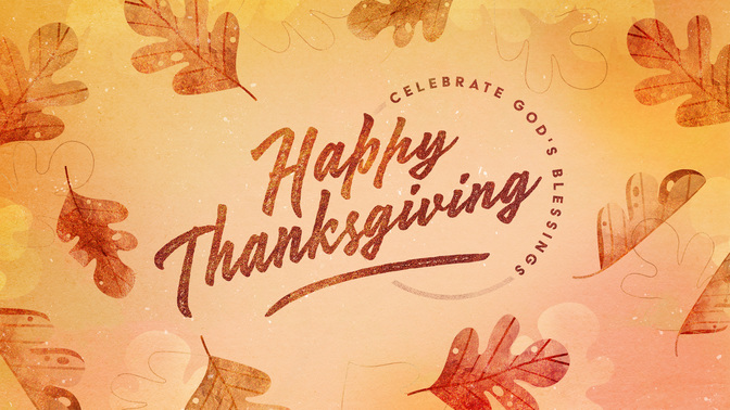 stamped leaves - happy thanksgiving