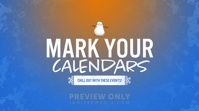 snowman - mark your calendars