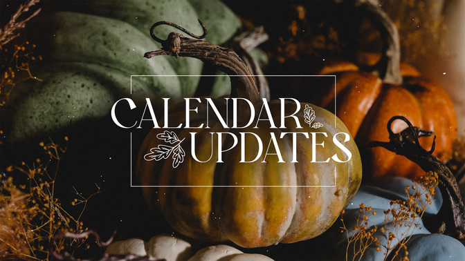 fall - calendar updates