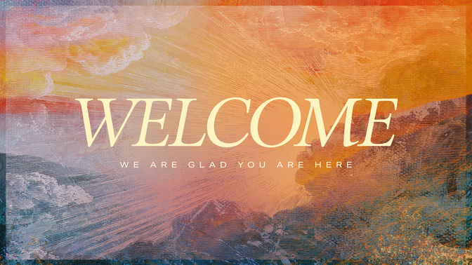 easter etching - welcome