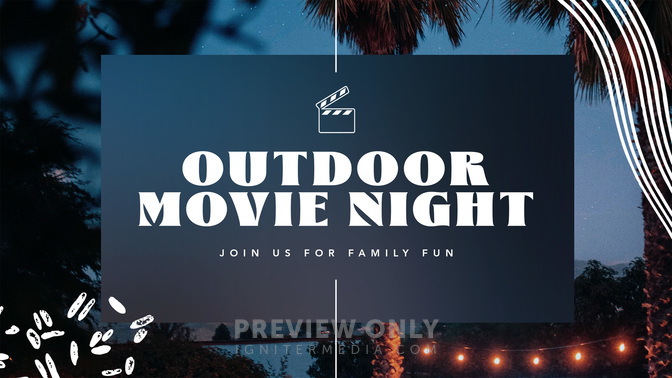 summer sun - outdoor movie night