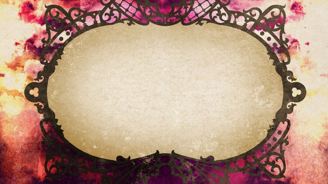 ornate frame pink