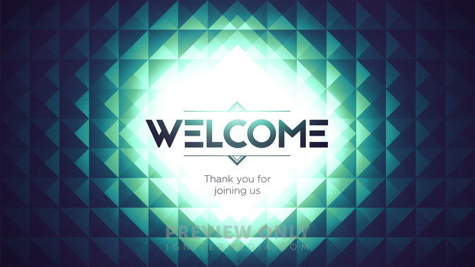 glowing pyramids - welcome