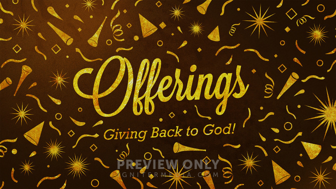 gold confetti - offerings