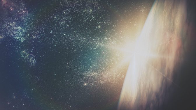 space sunrise