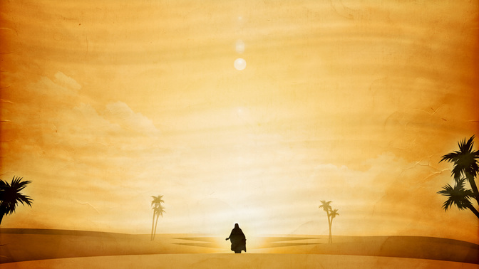 in the desert