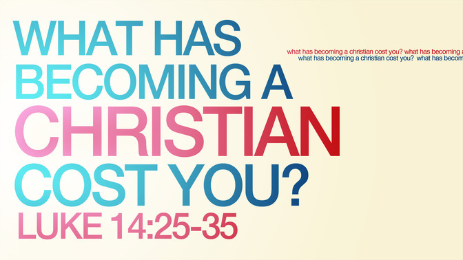 what has becoming a christian cost you?