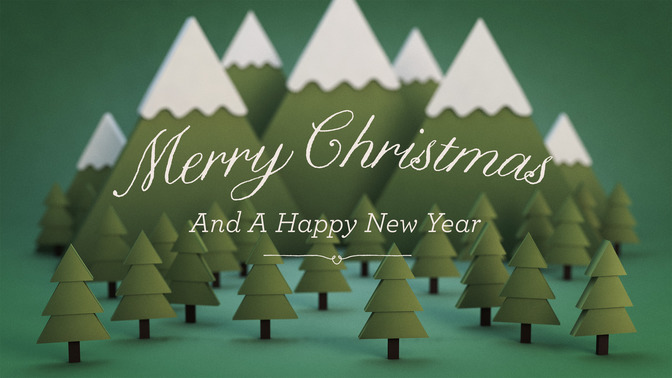 mountainside - merry christmas