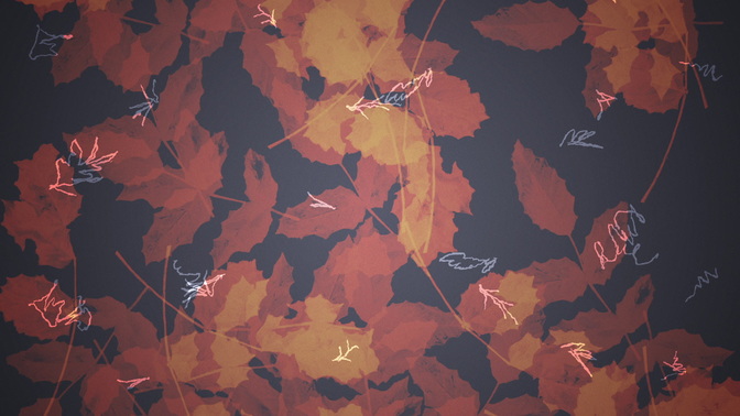 sketched leaves