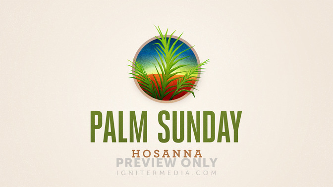 modern painted - palm sunday