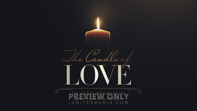 advent candles - the candle of love