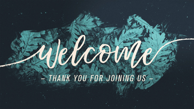brushed leaves - welcome