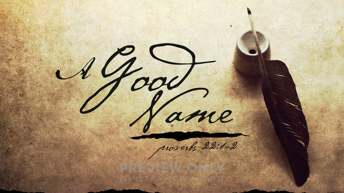 a good name