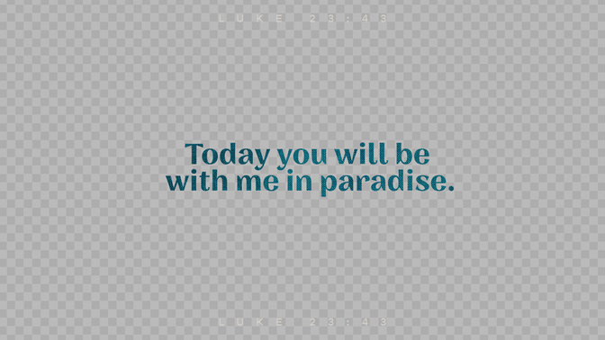 sayings of jesus - paradise